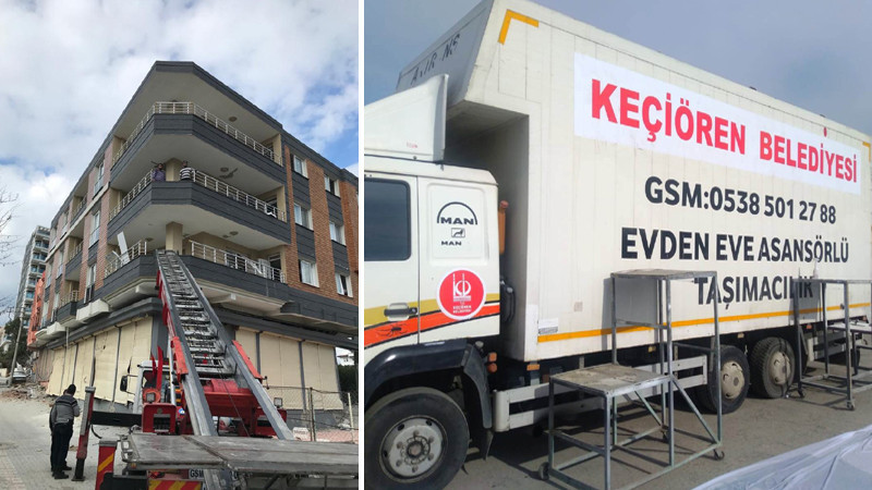 Keçiören Belediyesi 150 Depremzedenin Eşyasını Kurtardı