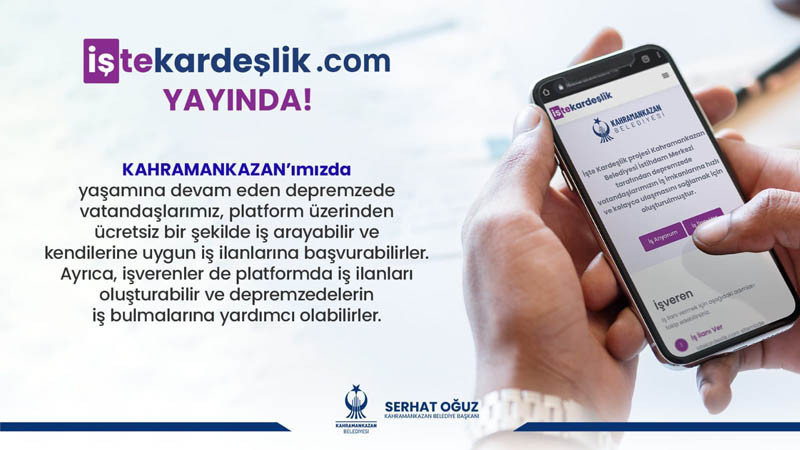Kahramankazan'da Depremzede Vatandaşlara İstihdam