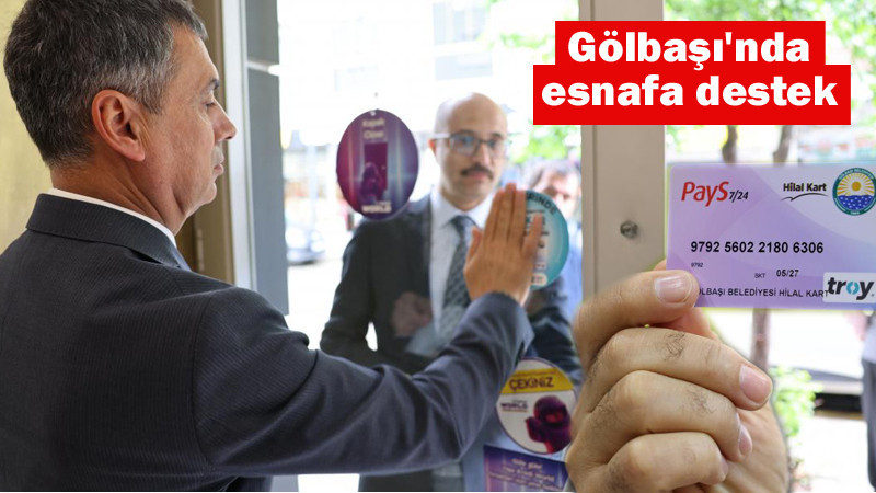 Gölbaşı'nda Esnafa Hilal Kart Desteği