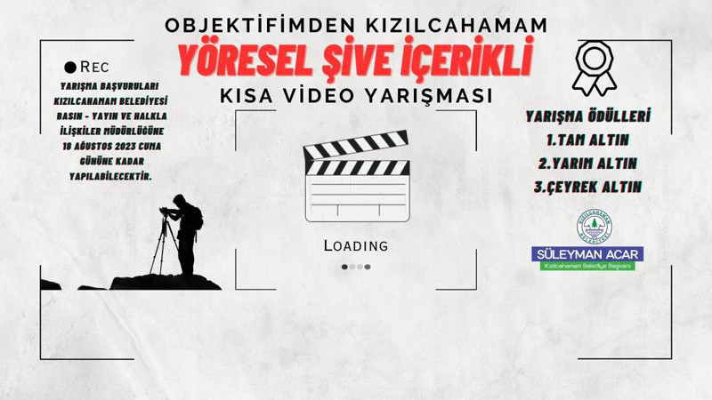 Kızılcahamam Belediyesi'nden Kısa Video Yarışması
