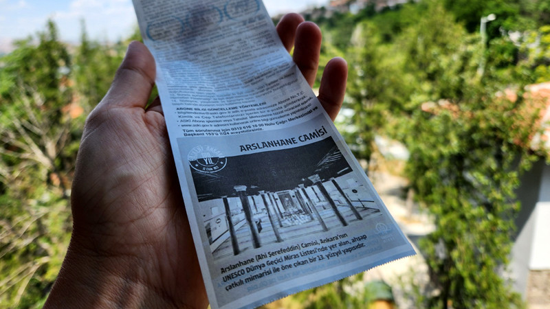ASKİ'nin Su Faturalarında Ankara'nın Kültürel Değerleri