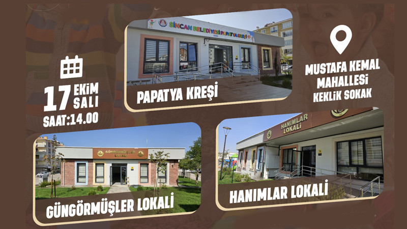 Sincan Belediyesi 3 Tesisi Birden Hizmete Açıyor