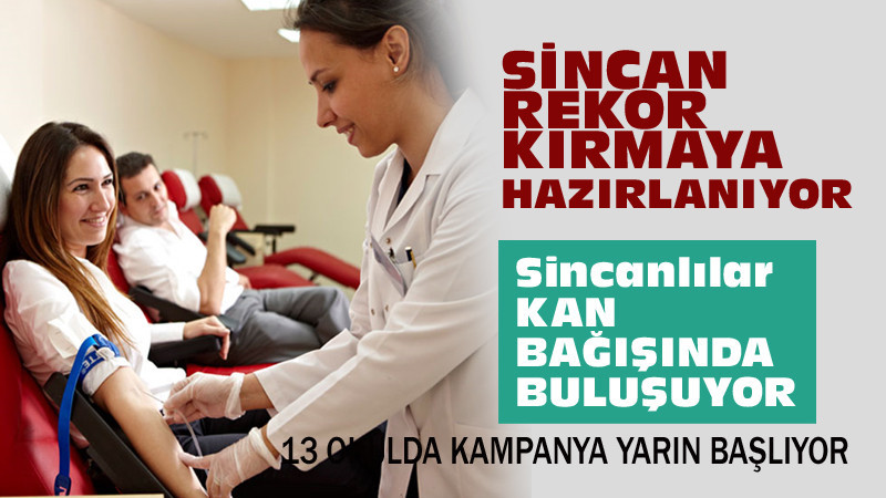 Sincan'da Kan Bağışı Kampanyası Başlıyor