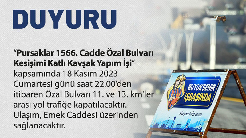 Ankara Büyükşehir'den Esenboğa Yolu'na Kavşak