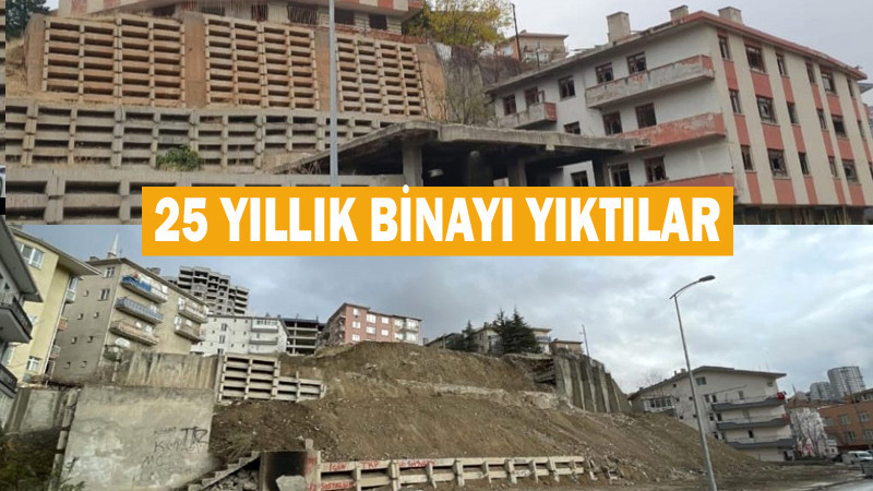 Çankaya'da 25 Yıllık Metruk Yapı Sonunda Yıkıldı
