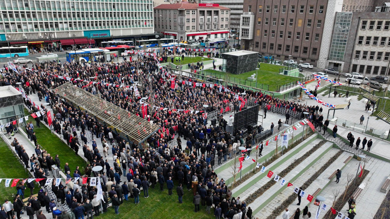 Ulus 100. Yıl Meydanı Törenle Hizmete Açıldı