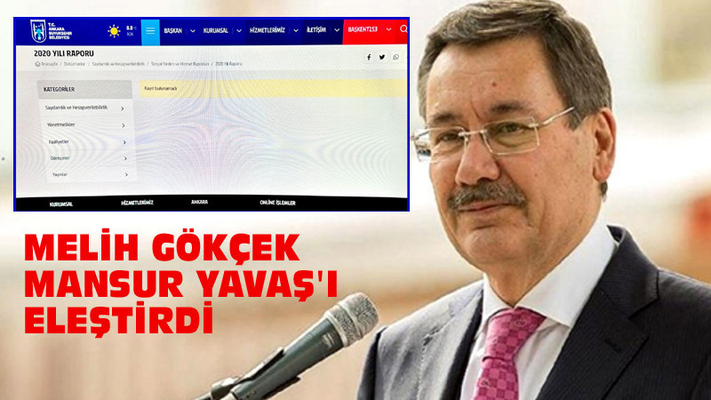 Melih Gökçek: Sosyal Yardım Verileri Buhar Oldu