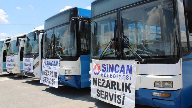 Sincan Belediyesi'nden Cuma Günleri Mezarlık Servisi