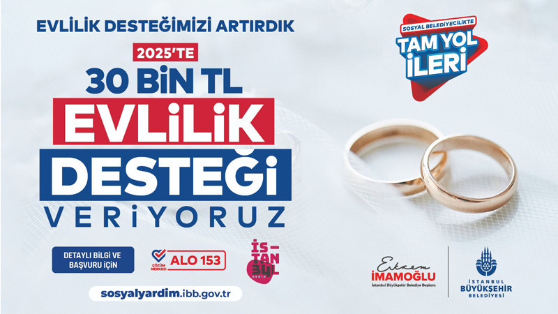 İstanbul Büyükşehir'in Evlilik Desteği 30 Bin TL Oldu