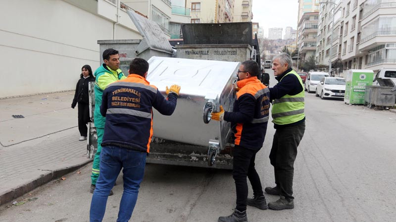 Yenimahalle'ye 1.100 Adet Yeni Çöp Konteyneri