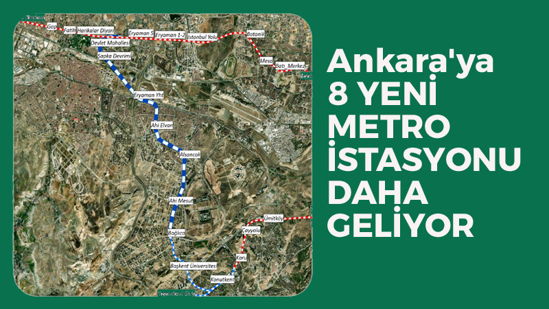 Mamak Metrosu'nun İstasyonları Belli Oldu