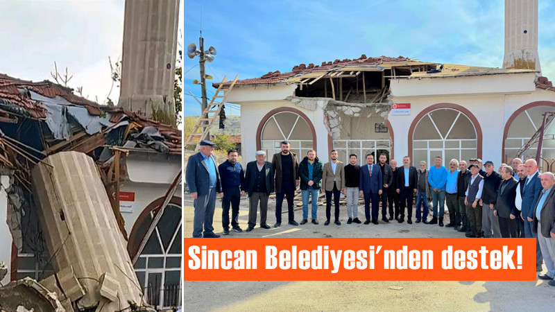 Çanıllı Camii Minaresine Sincan Belediyesi El Attı