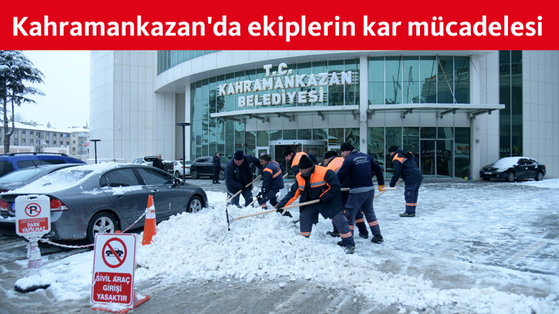 Kahramankazan'da Kar Yağışı Etkili Oldu