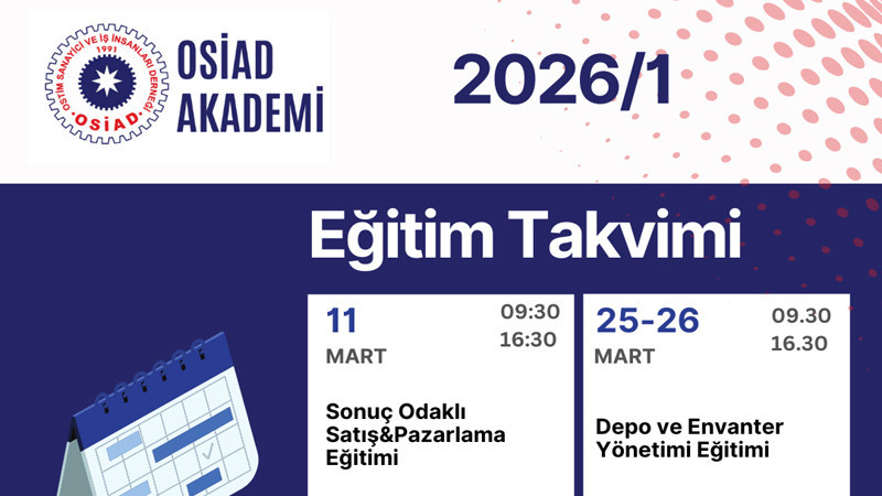 OSİAD Akademi'nin 2026 Yılı Eğitim Takvimi Açıklandı