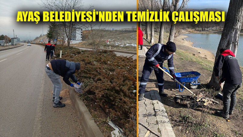 Ayaş Belediyesi Temizlik Çalışmalarını Sürdürüyor