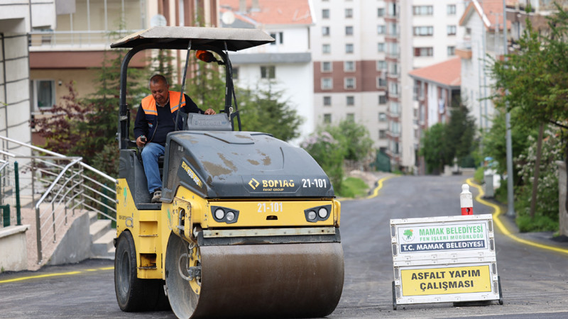 Mamak Misket Mahallesi'nde Asfalt Çalışması
